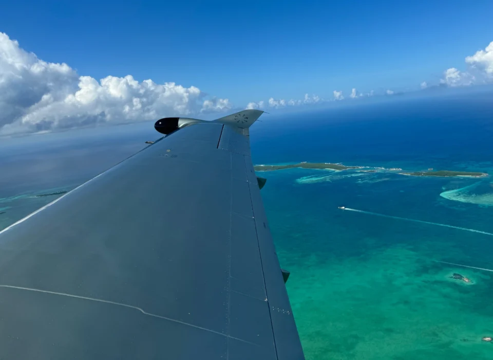 Wing over Bahamas