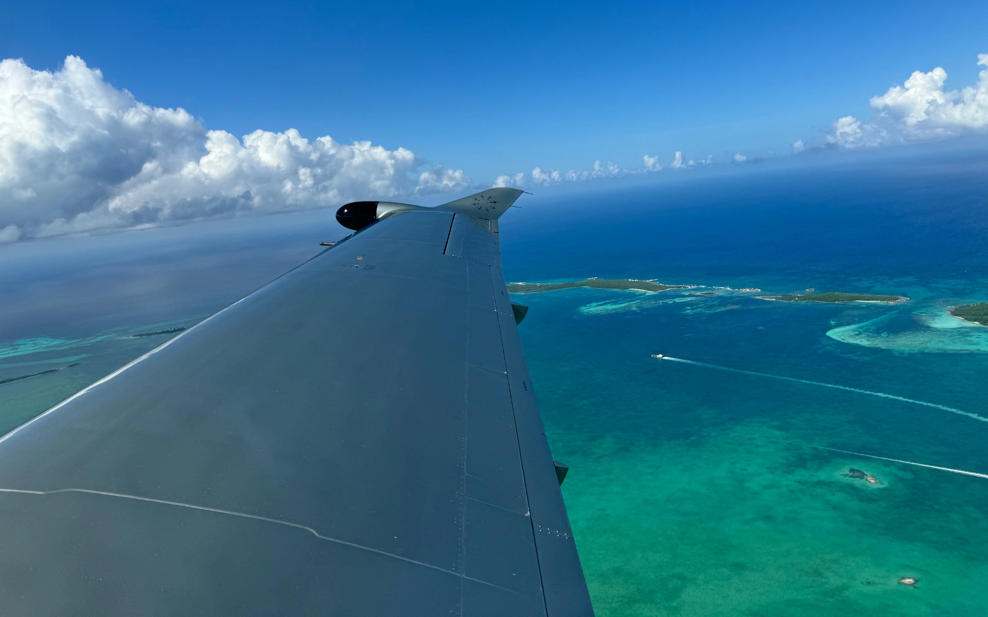 Wing over Bahamas