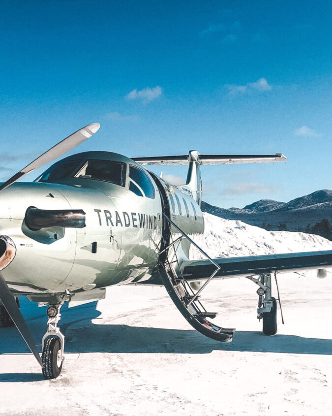 Plane in the Mountains