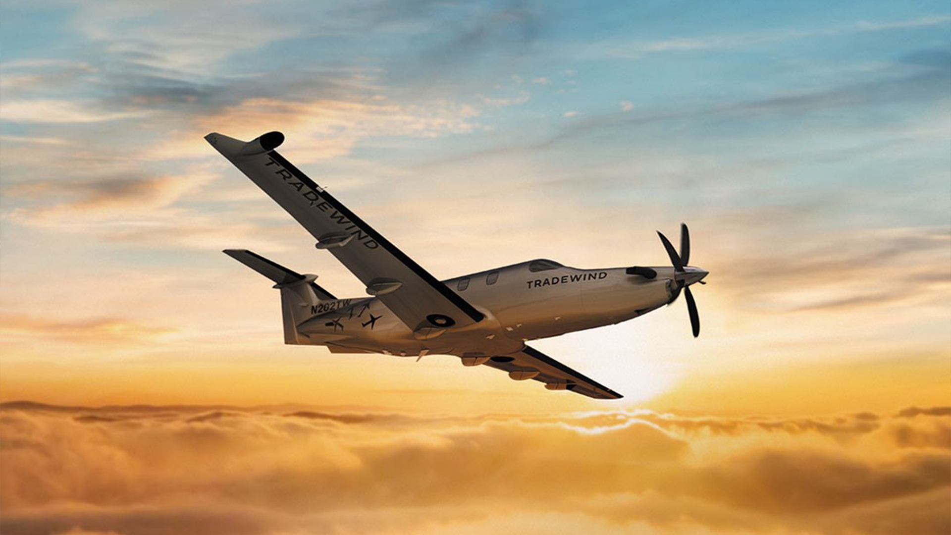 Pilatus PC-12 In Flight