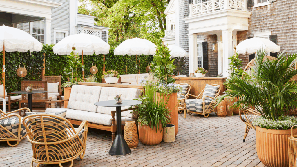 Patio of Faraway Hotel.